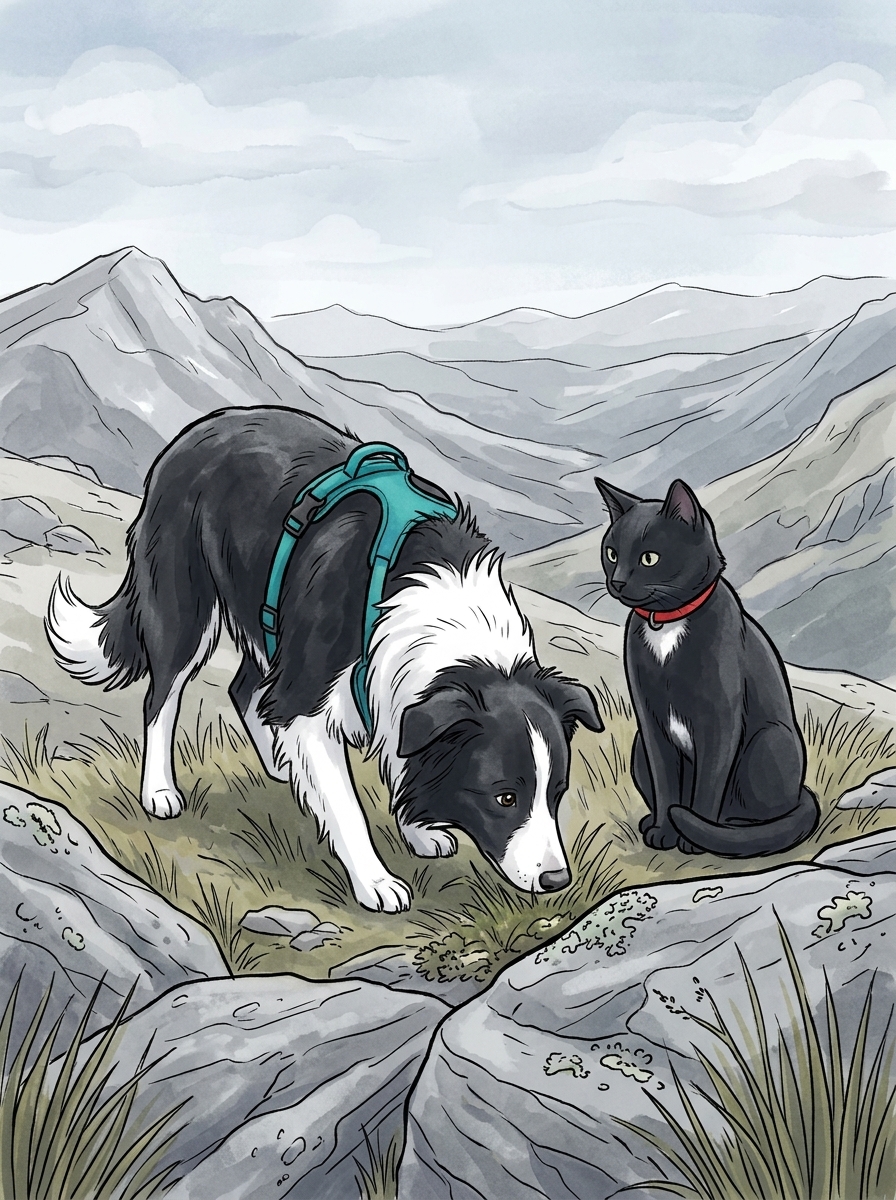 High on the mountain ridge, Max suddenly stops in his tracks, catching an unusual scent hidden in the grass.